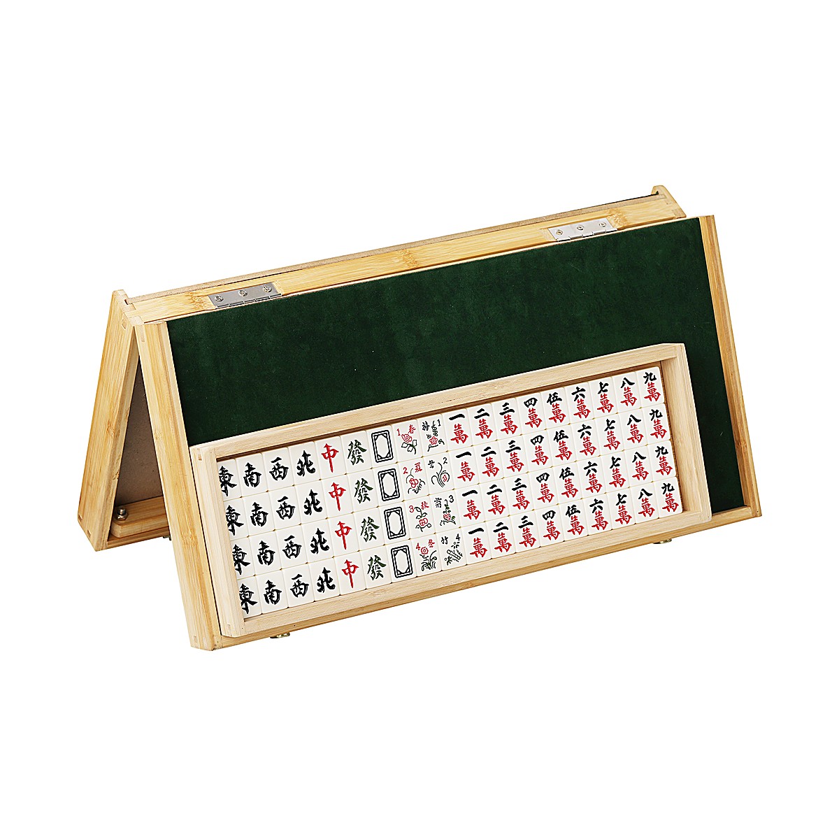 30mm Ivory Chinese Mahjong Set with Folding Table
