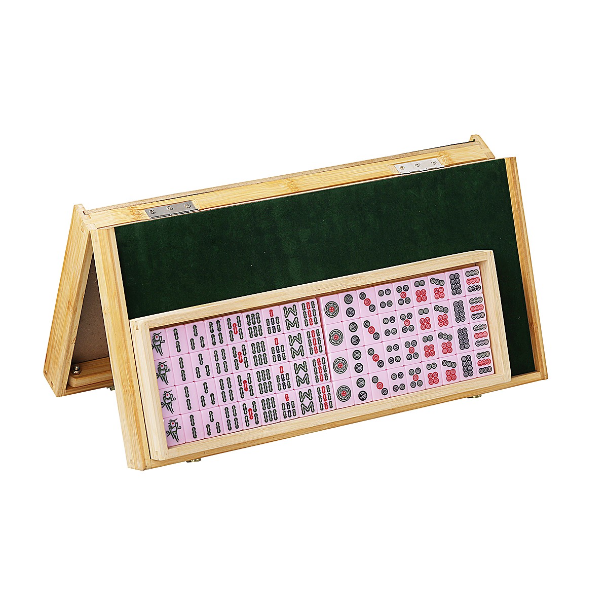 30mm Pastel Pink Chinese Mahjong Set with Folding Table