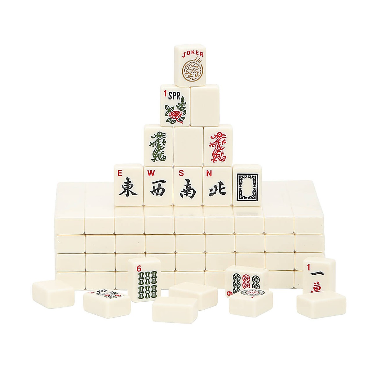 Custom Melamine American Mahjong Set — Ivory, 30mm