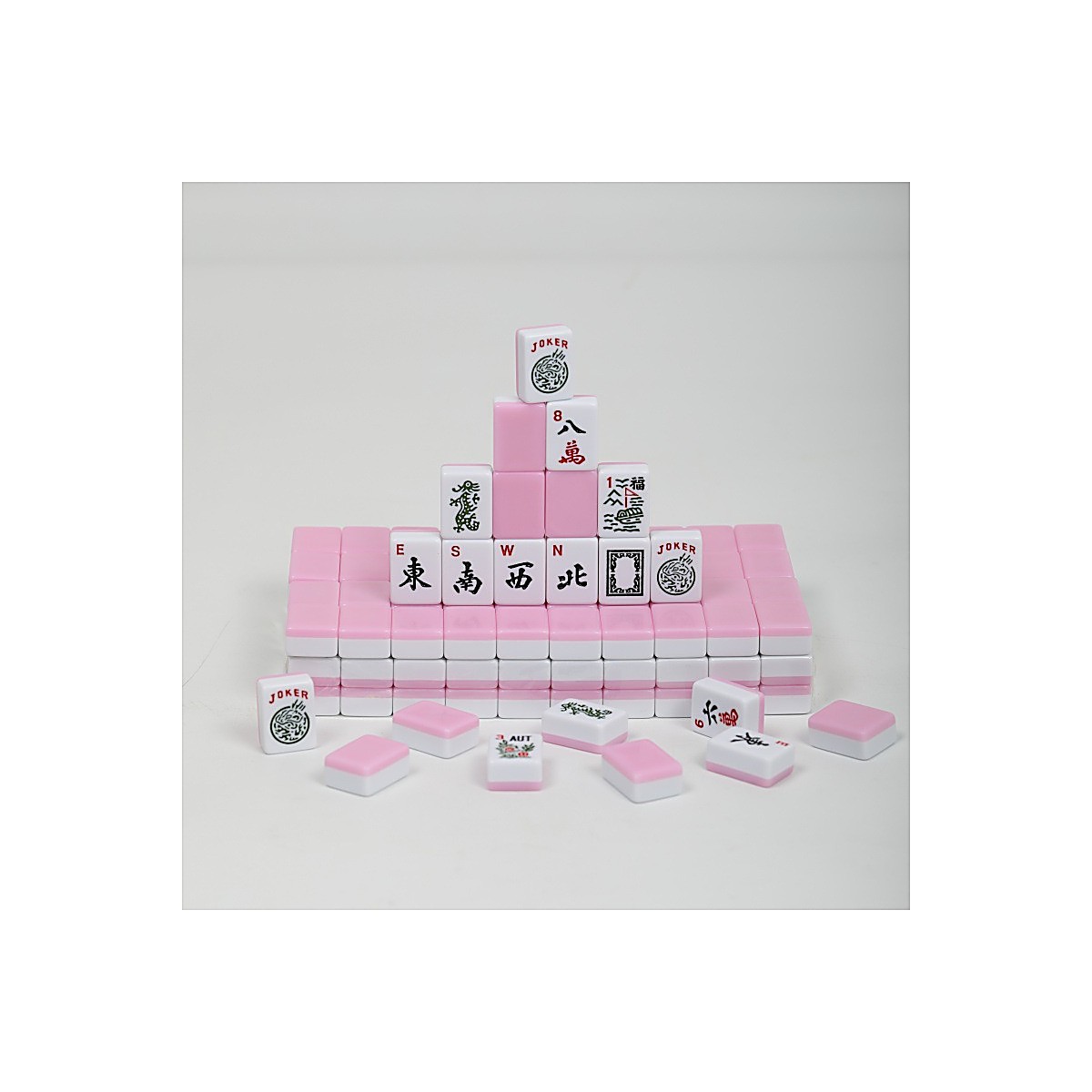Custom Melamine American Mahjong Set — Blush Pink, 30mm